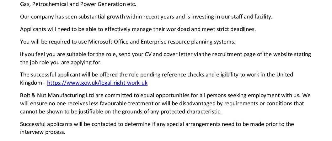 Export Sales Executive Job Description